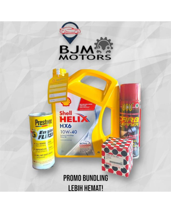 Oli Mobil Shell HX-6 10W-40 (4L) + Bundling