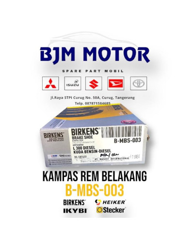 Kampas Rem Belakang L300 Diesel/Kuda Bensin-Diesel BIRKENS