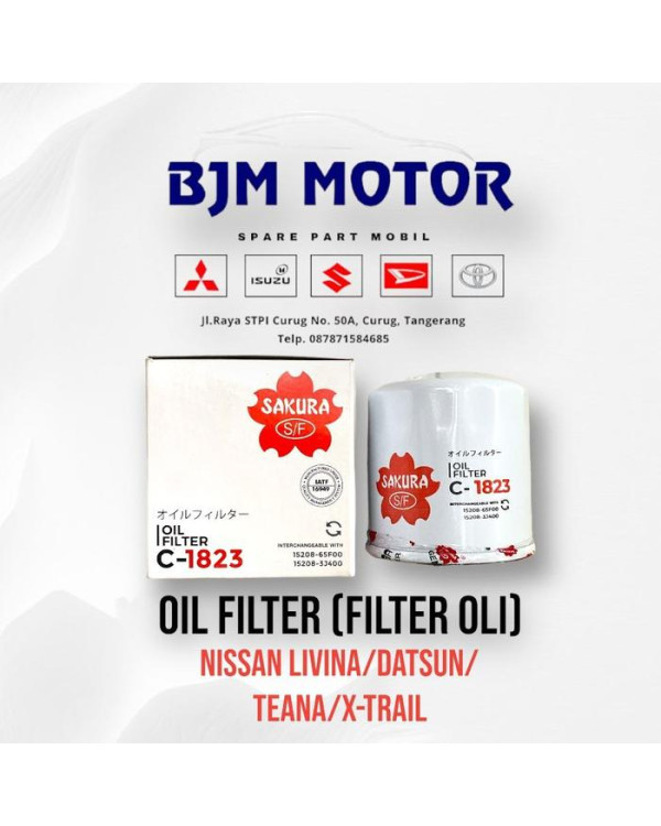 Filter Oli Nissan Grand Livina/Datsun Go/Teana/X-Trail Sakura