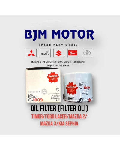 Filter Oli Timor/Mazda 2/Mazda 3/Ford Lacer/Kia Sephia Original Sakura
