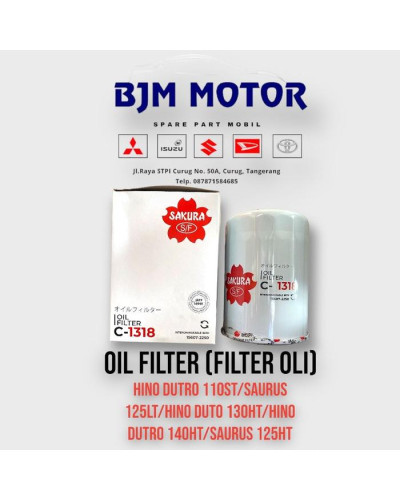 Filter Oli Hino Dutro 110ST/125LT/125HT/130HT/140HT SAKURA