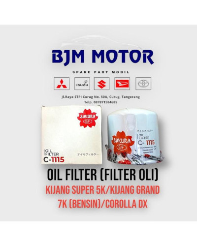 Filter Oli Kijang Super 5K/Kijang Grand 7K(Bensin)/Corolla DX