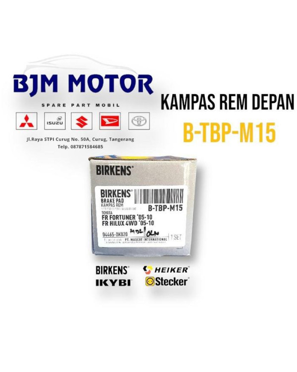 Kampas Rem Depan Fortuner