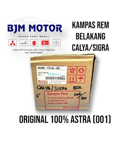 Kampas Rem Belakang Calya/Sigra Original/Asli