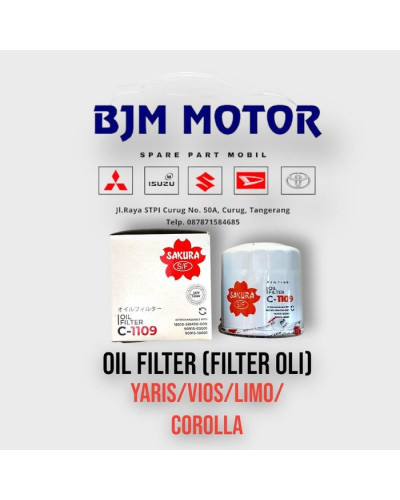 Filter Oli Vios,Limo,Yaris,Corolla DENSO,SAKURA