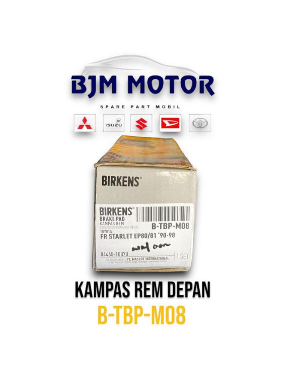 Kampas Rem Depan Starlet EP 80/81 1990-1998